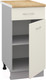 Миниатюра изображения товара Шкаф-стол кухонный Кортекс-мебель Корнелия Лира НШ40р1ш (крем/дуб бунратти)