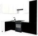 Миниатюра изображения товара Кухонный гарнитур ВерсоМебель Эко-2 1.2x2.7 левая (белый фасадный/черный/ст.мрамор итальянский)