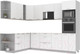Миниатюра изображения товара Кухонный гарнитур Интерлиния Мила Лайт 1.88x2.8 левая без столешницы (белый платинум/белый платинум)