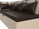 Миниатюра изображения товара Скамья кухонная мягкая Лига Диванов Метро 41 левый / 58910 (экокожа, коричневый/бежевый)