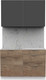 Миниатюра изображения товара Кухонный гарнитур Интермебель Микс Топ-1 1.2м без столешницы (графит серый/дуб каньон)