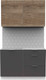 Миниатюра изображения товара Кухонный гарнитур Интермебель Микс Топ-1 1.2м без столешницы (дуб каньон/графит серый)