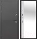 Миниатюра изображения товара Входная дверь Гарда 9 серебро/эмалит белый зеркало (96x205, левая)