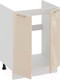 Миниатюра изображения товара Шкаф под мойку ТриЯ Весна 1Н6М (белый/ваниль глянец)