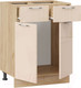 Миниатюра изображения товара Шкаф-стол кухонный ТриЯ Весна 1Н6Я1 (дуб крафт золотой/ваниль глянец)