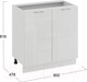 Миниатюра изображения товара Шкаф-стол кухонный ТриЯ Весна 1Н8 (белый/белый глянец)
