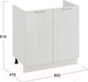 Миниатюра изображения товара Шкаф под мойку ТриЯ Весна 1Н8М (белый/белый глянец)