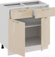 Миниатюра изображения товара Шкаф-стол кухонный ТриЯ Весна 1Н8Я1 (белый/ваниль глянец)