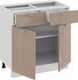 Миниатюра изображения товара Шкаф-стол кухонный ТриЯ Весна 1Н8Я1 (белый/кофе с молоком)