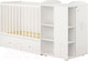 Миниатюра изображения товара Детская кроватка Polini Kids French 900 Teddy с комодом / 0001526.9 (белый)