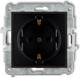 Миниатюра изображения товара Розетка Karlik Schuko 12MGP-1sp 2P+Z (черный матовый)