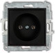 Миниатюра изображения товара Розетка Karlik 12MGP-1 2P (черный матовый)