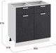 Миниатюра изображения товара Шкаф-стол кухонный ТриЯ Гранита 1Н8Я1 (белый/бетон графит)
