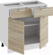 Миниатюра изображения товара Шкаф-стол кухонный ТриЯ Гранита 1Н8Я1 (белый/дуб сонома)