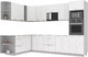 Миниатюра изображения товара Кухонный гарнитур Интерлиния Мила Лайт 1.88x3.0 левая без столешницы (белый платинум)