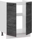 Миниатюра изображения товара Шкаф под мойку ТриЯ Детройт 1Н6М (белый/угольный камень)