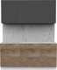 Миниатюра изображения товара Кухонный гарнитур Интермебель Микс Топ-3 1.7м без столешницы (графит серый/дуб каньон)