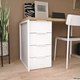 Миниатюра изображения товара Письменный стол Crafto Кихот Лофт 01 120x60x75 (белый/дуб)