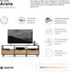 Миниатюра изображения товара Тумба Crafto Агата 05 150x38x47 (графит/дуб)