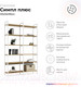 Миниатюра изображения товара Стеллаж Crafto Симпл Плюс Лофт 03 125x32x190 (белый/ дуб)