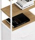 Миниатюра изображения товара Стеллаж Crafto Квентин Мини Лофт 04 60x32x190 (дуб/белый)
