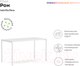 Миниатюра изображения товара Письменный стол Crafto Рон Лофт 07 138x70x75 (белый)