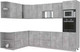 Миниатюра изображения товара Кухонный гарнитур Интерлиния Мила Лайт 1.88x3.0 левая без столешницы (бетон)