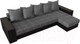Миниатюра изображения товара Диван угловой Лига Диванов Дубай 88 правый / 59641 (рогожка серый/экокожа черный)