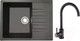 Миниатюра изображения товара Мойка кухонная со смесителем БелЭворс Vega L + смеситель W4998-3-22 (черный)