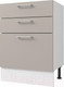 Миниатюра изображения товара Шкаф-стол кухонный Горизонт Мебель Оптима 50 3 ящика (холст латте)