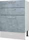 Миниатюра изображения товара Шкаф-стол кухонный Горизонт Мебель Оптима 60 3 ящика (камень оленна)