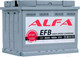 Миниатюра изображения товара Автомобильный аккумулятор ALFA battery EFB 66 R (66 А/ч)