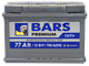 Миниатюра изображения товара Автомобильный аккумулятор BARS Premium 77 R / 077 231 09 0 L (77 А/ч)