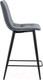 Миниатюра изображения товара Стул барный Stool Group Джанго полубарный / vd-django-b27 (велюр темно-серый)