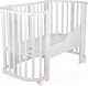Миниатюра изображения товара Детская кроватка INDIGO Baby Lux 3 в 1 (белый)