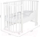 Миниатюра изображения товара Детская кроватка INDIGO Baby Lux 3 в 1 (белый/натуральные стойки)