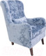 Миниатюра изображения товара Кресло мягкое KRONES Калипсо (велюр голубой перламутр)