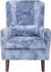 Миниатюра изображения товара Кресло мягкое KRONES Калипсо (велюр голубой перламутр)