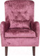 Миниатюра изображения товара Кресло мягкое KRONES Калипсо (велюр розовый перламутр)