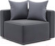 Миниатюра изображения товара Диван угловой Мебельград Монреаль-3 Стандарт (вертикаль темно-серый/альба темно-серый/мора серый)