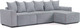Миниатюра изображения товара Диван угловой Мебельград Монреаль-4 Стандарт (вертикаль серый/мора серый/велютто темно-серый)
