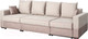 Миниатюра изображения товара Диван Мебельград Бостон 2800 Стандарт (лана бежевый/лана бежевый/лана капучино)