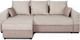 Миниатюра изображения товара Диван угловой Мебельград Бостон Стандарт (лана бежевый/лана бежевый/лана капучино)