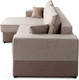 Миниатюра изображения товара Диван угловой Мебельград Бостон Стандарт (лана бежевый/лана бежевый/лана капучино)