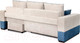 Миниатюра изображения товара Диван угловой Мебельград Бостон Стандарт (торонто бежевый/торонто бежевый/торонто голубой)