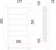 Миниатюра изображения товара Полотенцесушитель водяной Terminus Аврора П6 500x600 (с боковым подключением 500, RAL 9003)