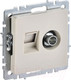Миниатюра изображения товара Розетка IEK BR-AK20-1-K10 (бежевый)