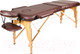 Миниатюра изображения товара Массажный стол Atlas Sport Складной 3-с 70см (коричневый/деревянный)