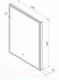 Миниатюра изображения товара Зеркало Континент Amer Led 60x70 (черная окантовка)