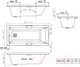 Миниатюра изображения товара Ванна акриловая Triton Алекса 150x75 Стандарт Flat (с гидромассажем)